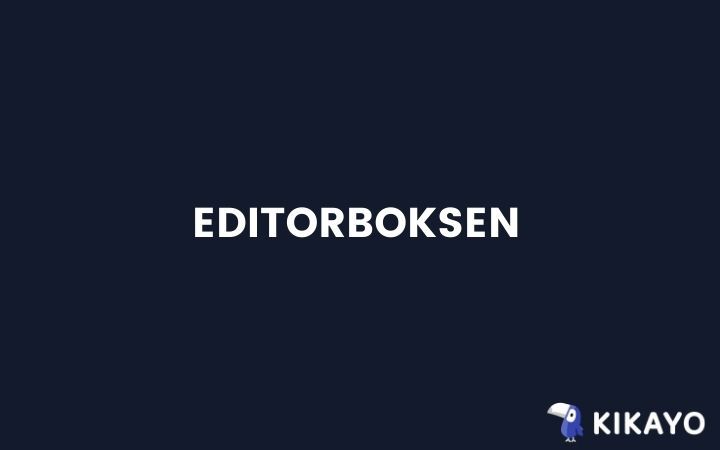 Editorboks